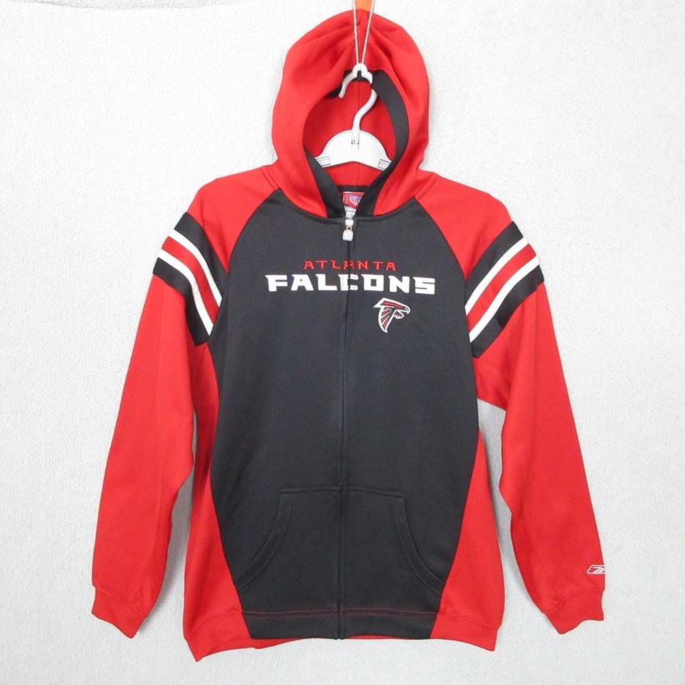 NFL Atlanta Falcons‎ Youth Full Zip Hoodie Jacket Red Black White Large (14/16)